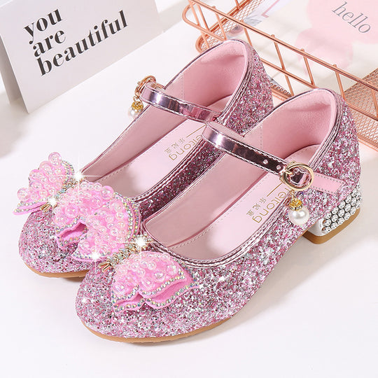 Mädchen Ballerina Schuhe mit Glitzer und schimmernden Applikationen EB