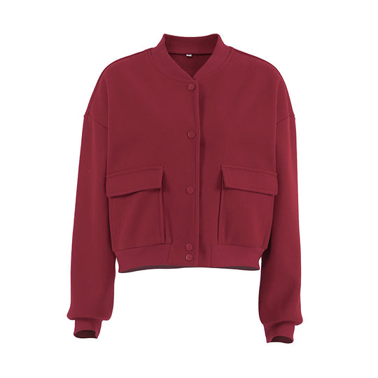 Damen Oversized Blazerjacke mit voluminösen Ärmeln und praktischen Taschen EB