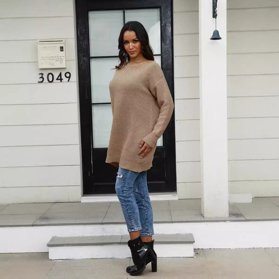 Damen Oversized Strickpullover mit weichem Strukturmuster EB