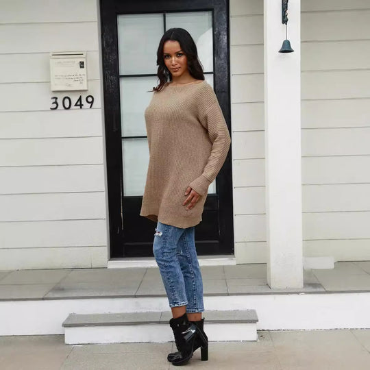 Damen Oversized Strickpullover mit weichem Strukturmuster EB