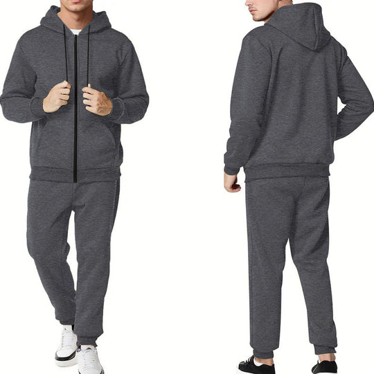 Herren nan zweiteiliges Zip-Hoodie und schmal zulaufende Jogginghose aus French Terry EB