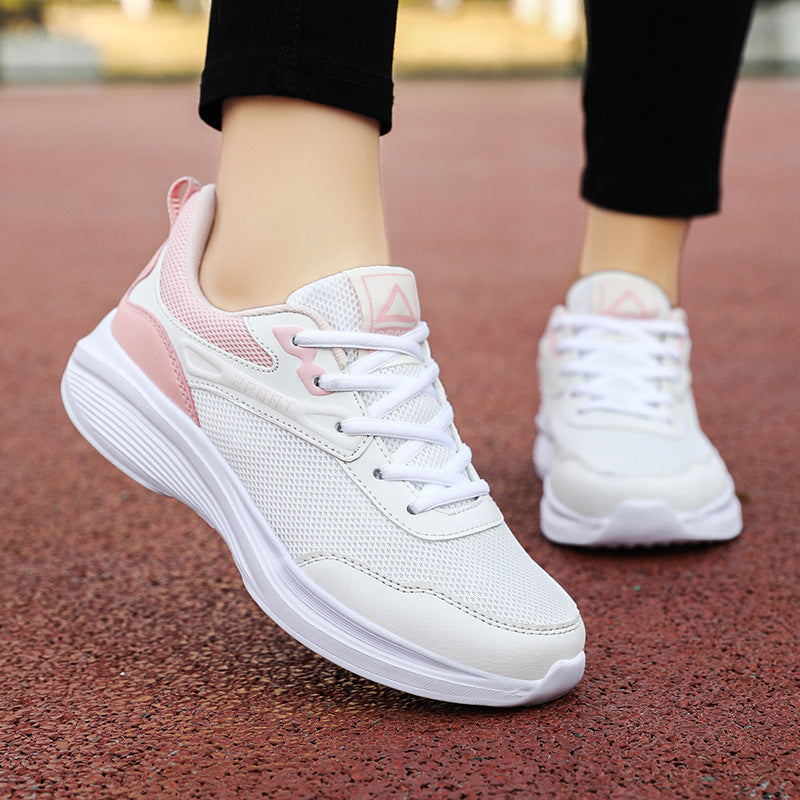 Damen Leichte Fitness-Sneaker mit atmungsaktiver Mesh-Oberfläche und bequemer Dämpfung EB
