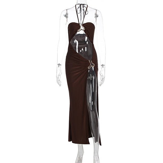 Damen Wickelkleid mit asymmetrischem Schnitt und elegantem Detail EB