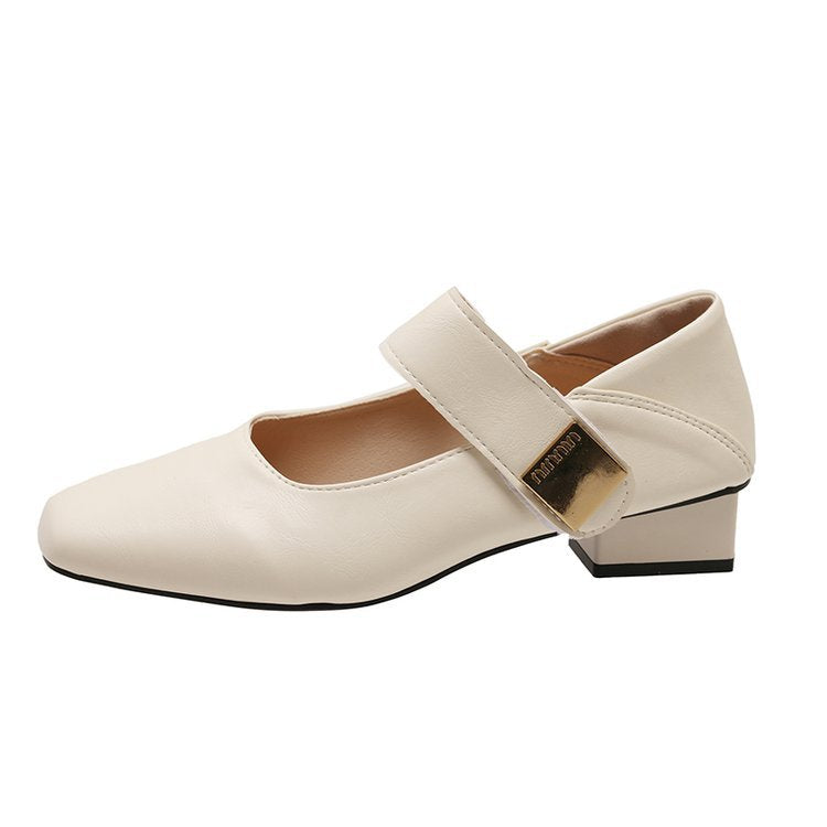 Damen elegante Mary Jane Ballerinas mit modischer Schnalle und komfortablem Fußbett EB