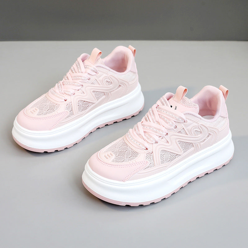 Damen Sportliche Sneakers mit atmungsaktiver Mesh-Oberfläche und dämpfendem Fußbett EB