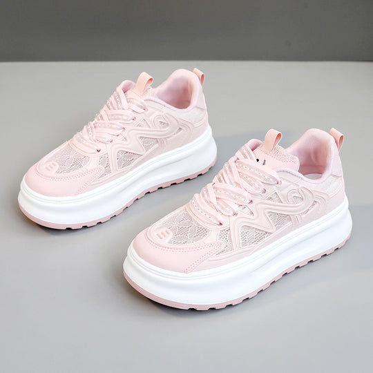 Damen Sportliche Sneakers mit atmungsaktiver Mesh-Oberfläche und dämpfendem Fußbett EB