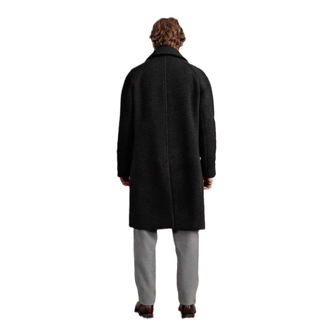 Herren eleganter Lammfellmantel mit strukturiertem Obermaterial und praktischem Verschluss EB