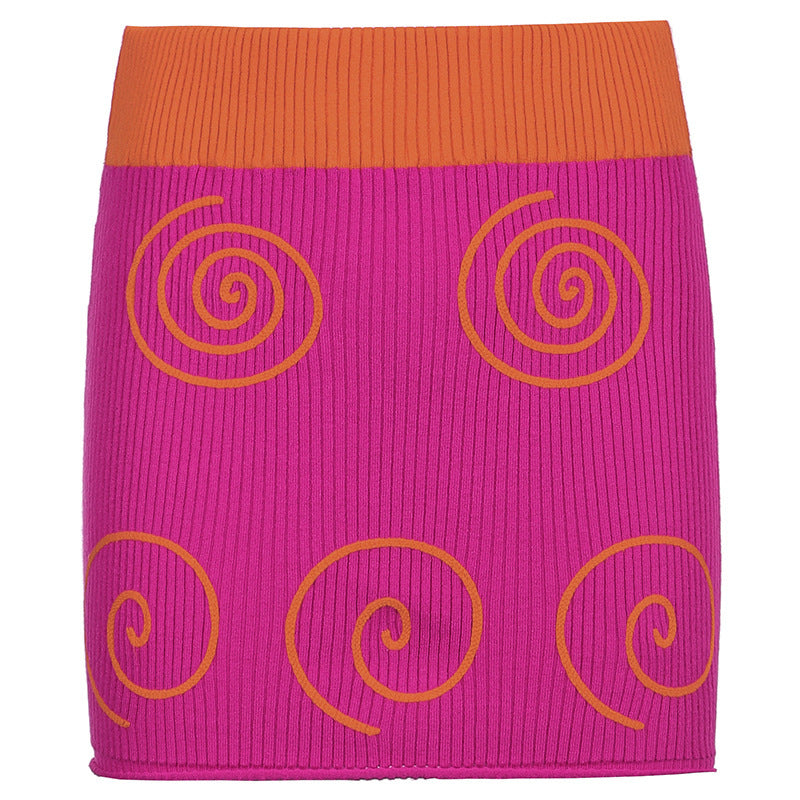 Damen Miniröcke mit einzigartigem Spiral-Design EB