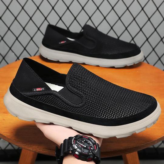 Damen Bequeme Mesh-Slipper mit elastischem Einstieg und dämpfender Sohle EB