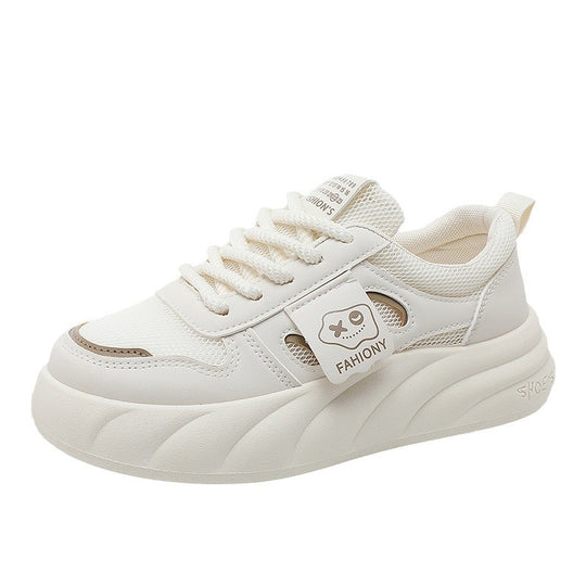 Damen Plattform Sneakers mit modischem Mesh-Obermaterial und dämpfender Sohle EB