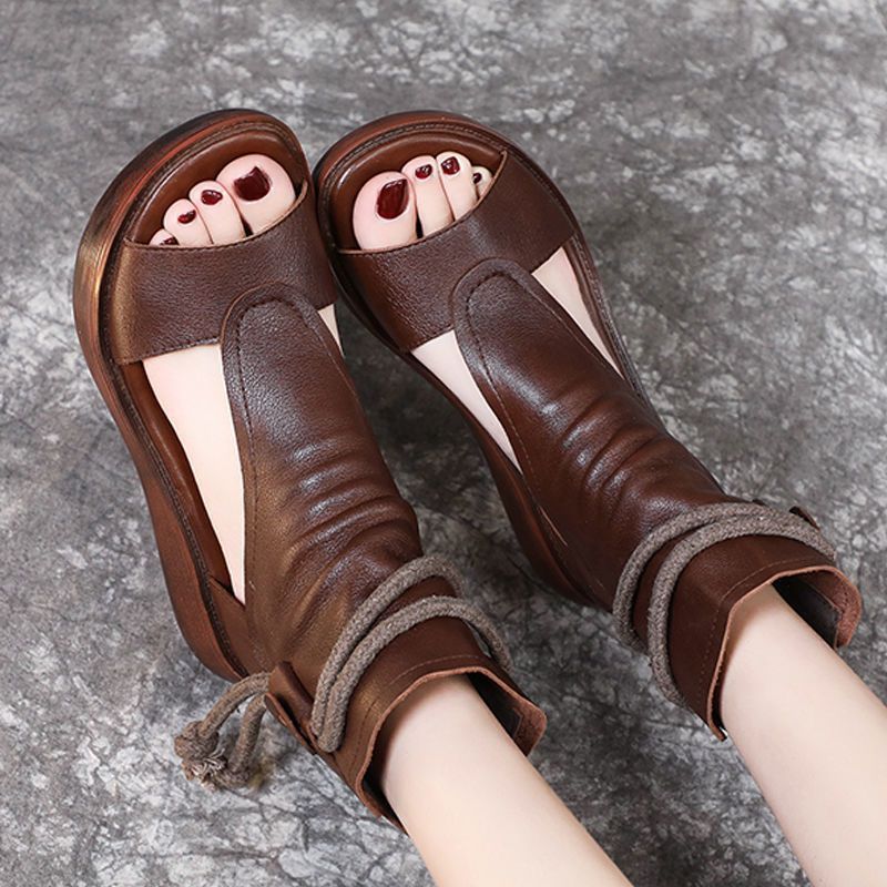 Damen Exklusive Boutique Sandalen mit modischem Design und innovativem Fersenverschluss EB