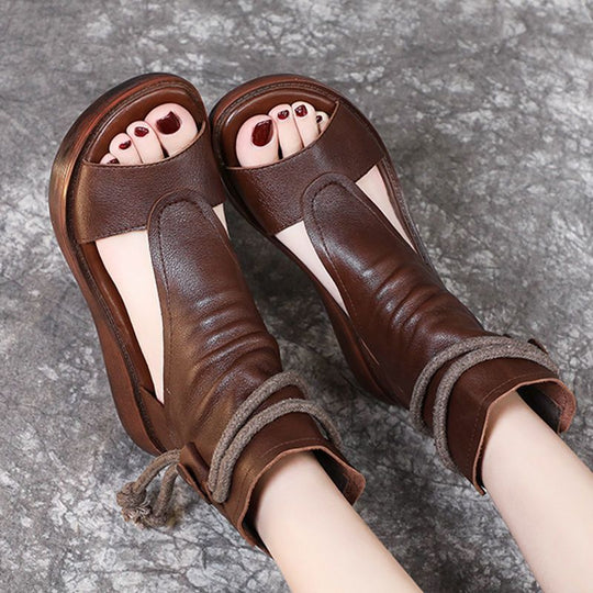Damen Exklusive Boutique Sandalen mit modischem Design und innovativem Fersenverschluss EB
