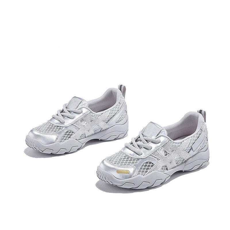 Damen Sportliche Lauf-Sneaker mit atmungsaktivem Netzdesign und stoßdämpfender Sohle EB