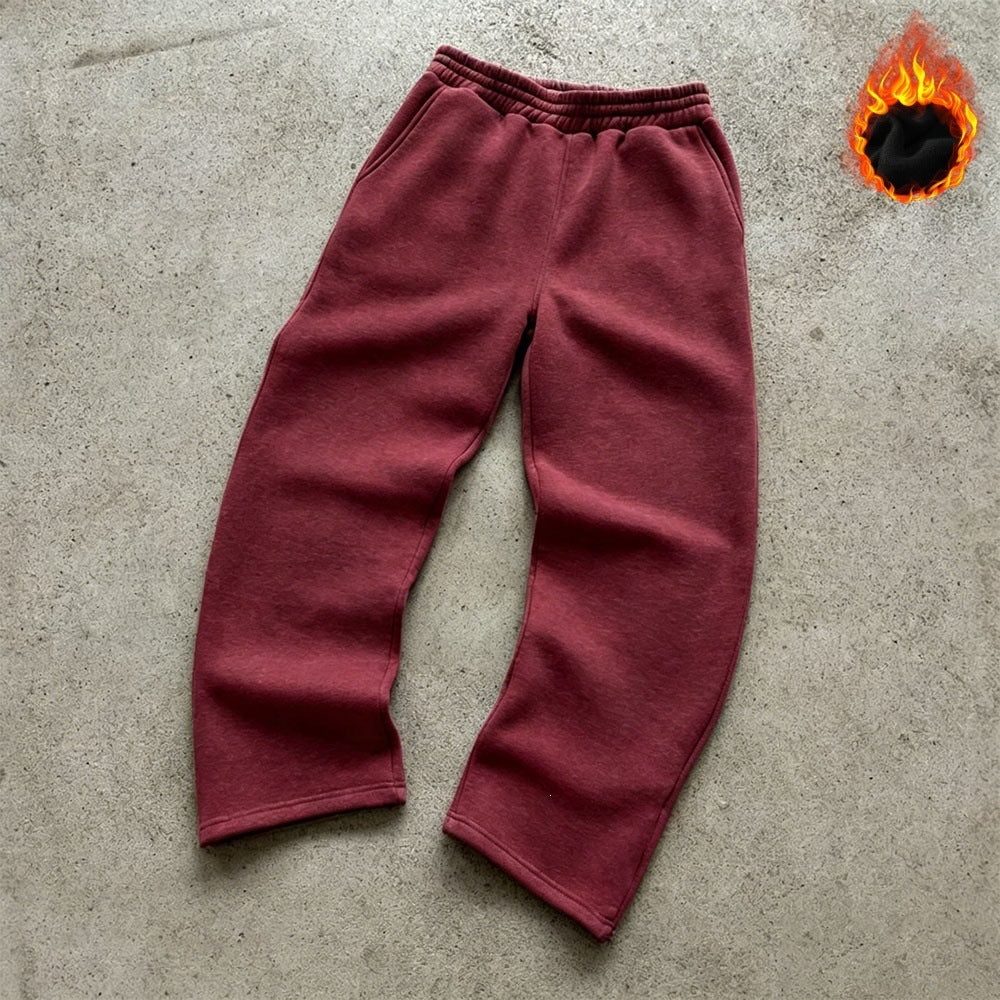 Unisex nan gefütterte Sweatpants mit elastischem Komfortbund, geradem Bein und seitlichen Eingrifftaschen EB