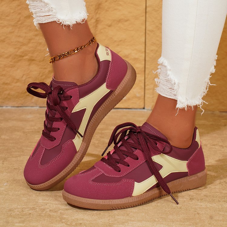 Damen Sportliche Sneakers mit atmungsaktivem Obermaterial und rutschfester Sohle EB