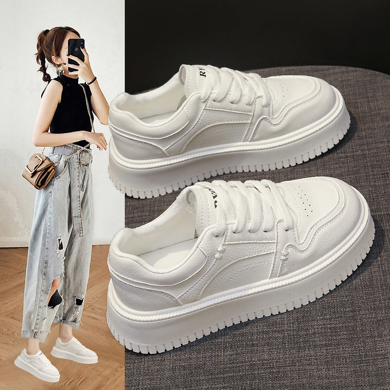 Damen sportliche Sneakers mit dicker, stoßdämpfender Sohle EB