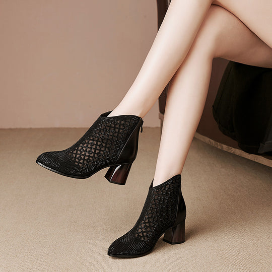 Damen Stiefeletten im Boho-Stil mit Akzentnieten EB