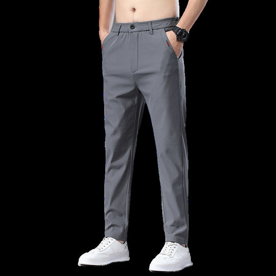 Herren modische und bequeme Chino-Hose mit elastischem Bund EB