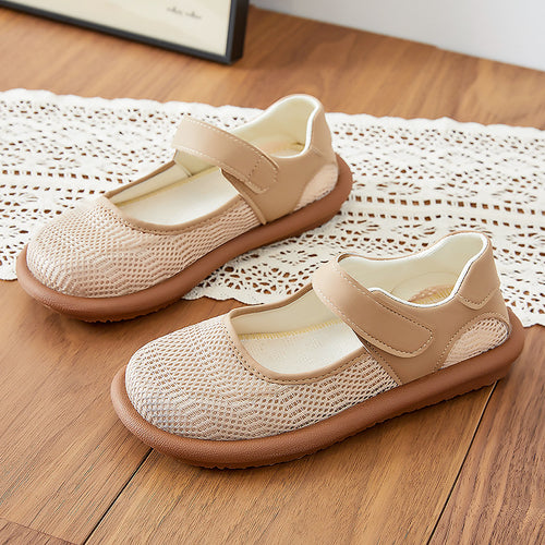 Damen nan atmungsaktive Mary-Jane Slipper mit Klettverschluss und ergonomischer Komfortsohle EB