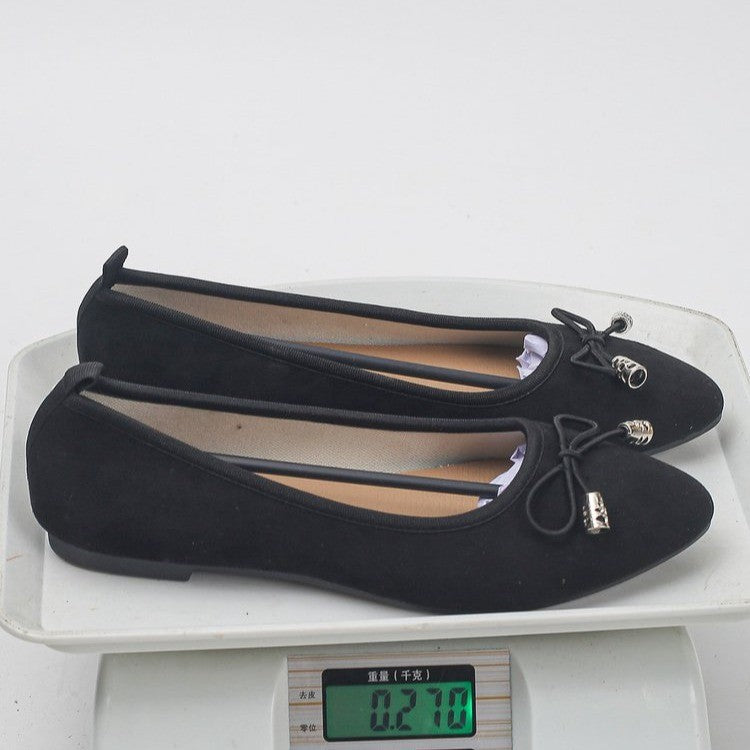 Damen Ballerinas mit dezentem Strassdetail und modischer Schleife EB