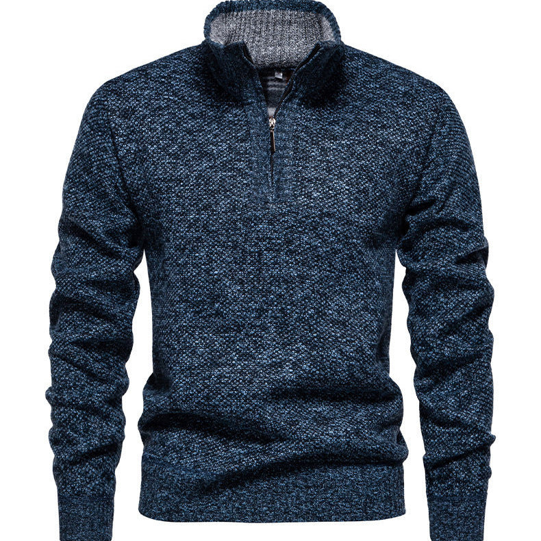 Herren Zip-Pullover mit strukturiertem Design EB