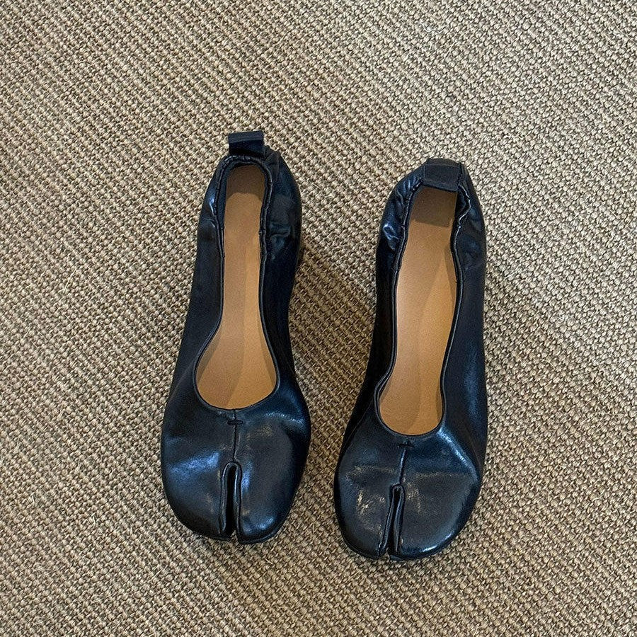 Damen Modische Ballerinas mit elegantem Schnitt und hohem Absatz EB