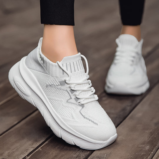 Damen Sportliche Stricksneaker mit elastischem Schaft und atmungsaktiver Sohle EB