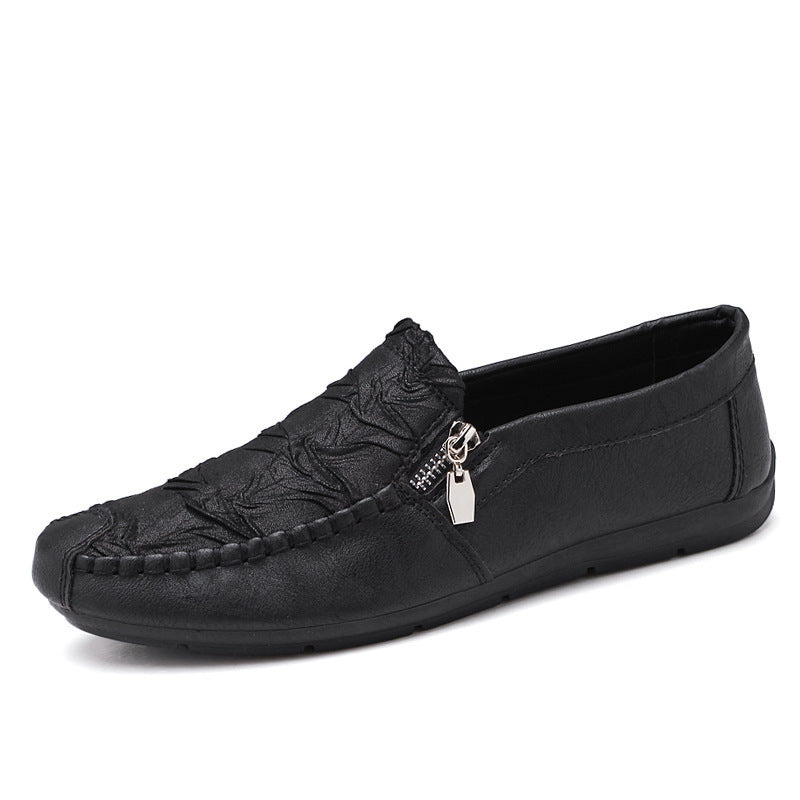 Herren Mokassins mit elegantem Reißverschluss und weichem Leder EB