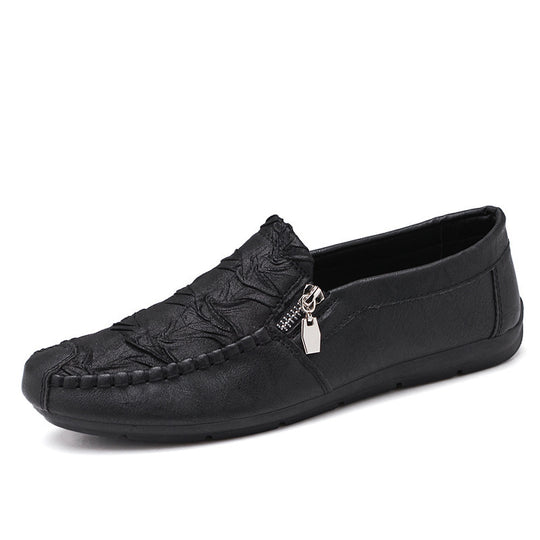 Herren Mokassins mit elegantem Reißverschluss und weichem Leder EB