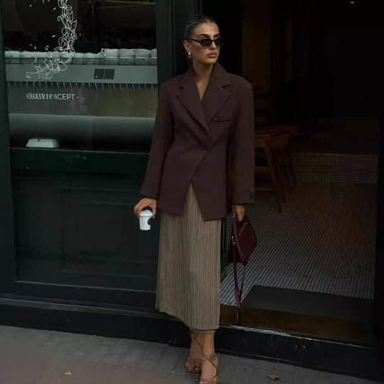 Damen elegante Blazerjacke im klassischen Schnitt EB