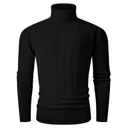 Herren Rollkragenpullover mit strukturierter Oberfläche EB