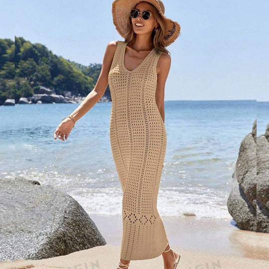 Damen modisches Häkel-Strandkleid EB