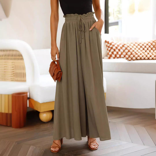 Maxi-Rock im Boho-Stil für Damen mit Kordelzugbund EB