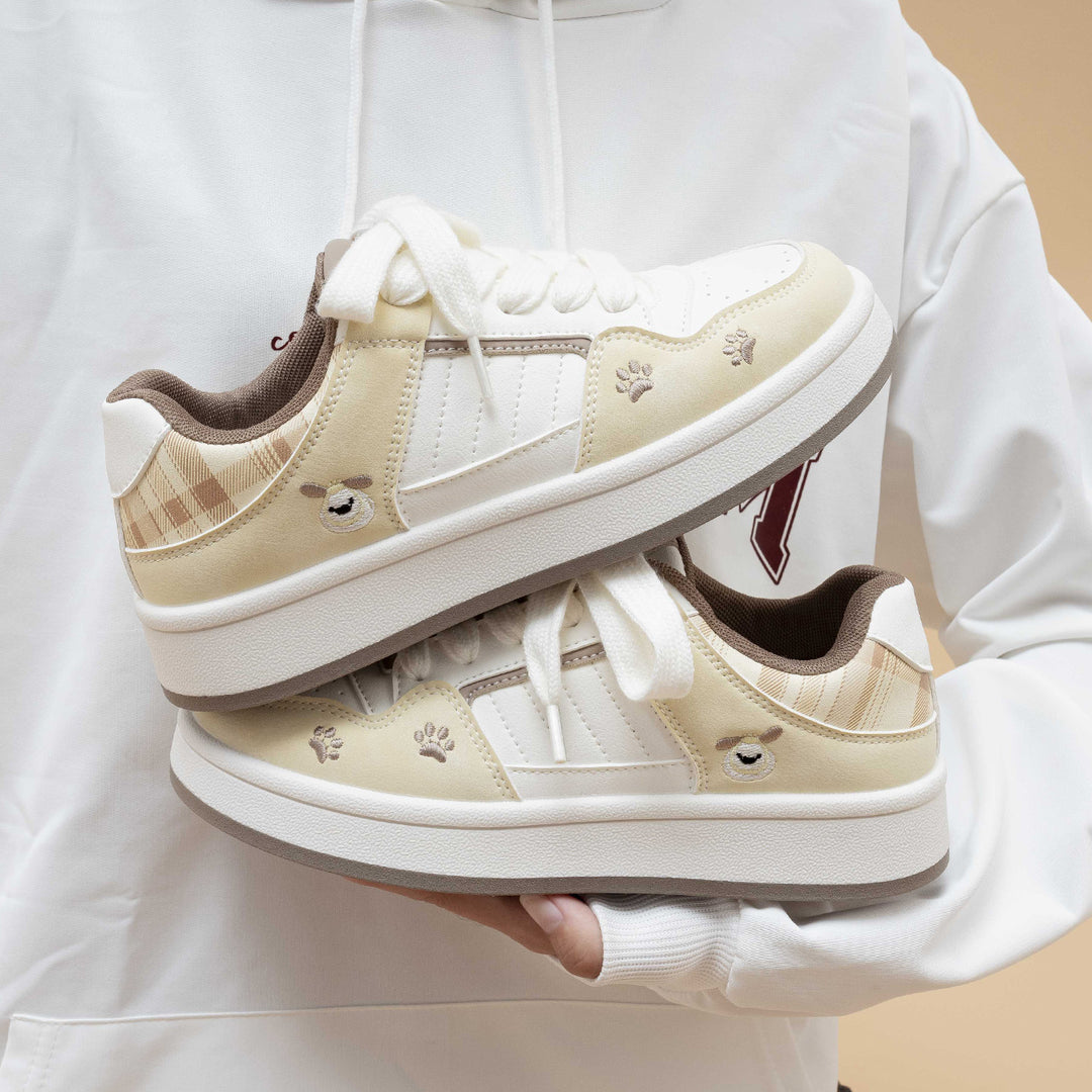 Damen Sneaker mit niedlichen Tierapplikationen und gepolsterter Innensohle EB