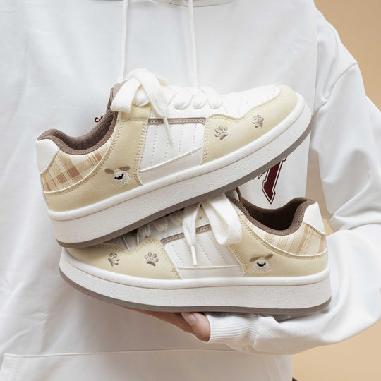 Damen Sneaker mit niedlichen Tierapplikationen und gepolsterter Innensohle EB