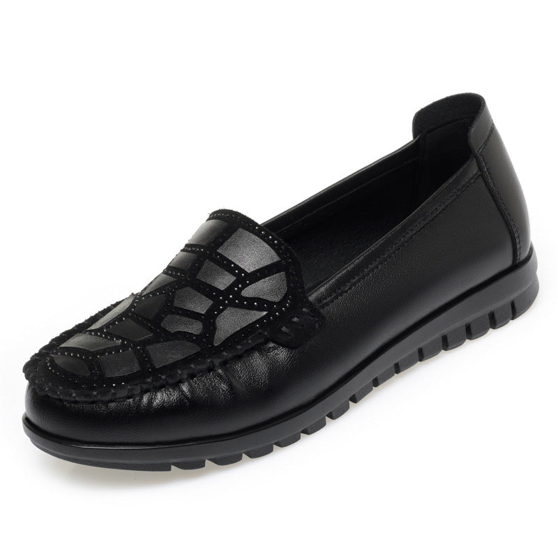 Damen Mokassins mit modischem Strukturdesign und rutschfester Sohle EB