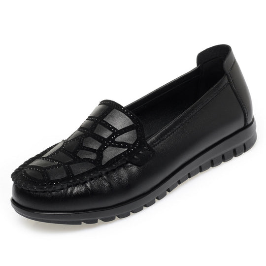 Damen Mokassins mit modischem Strukturdesign und rutschfester Sohle EB
