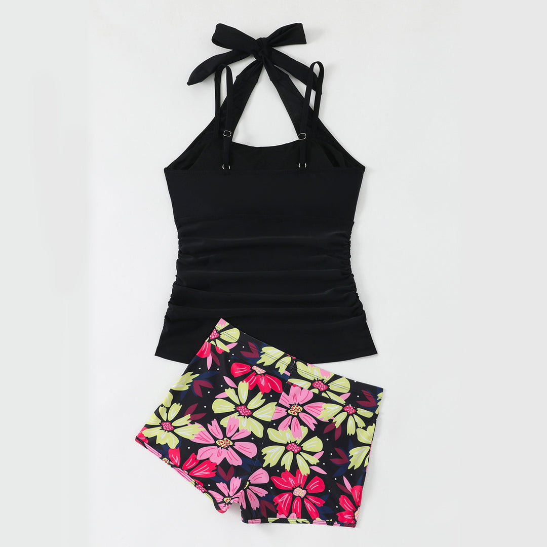 Damen Tankini mit floralen Shorts EB