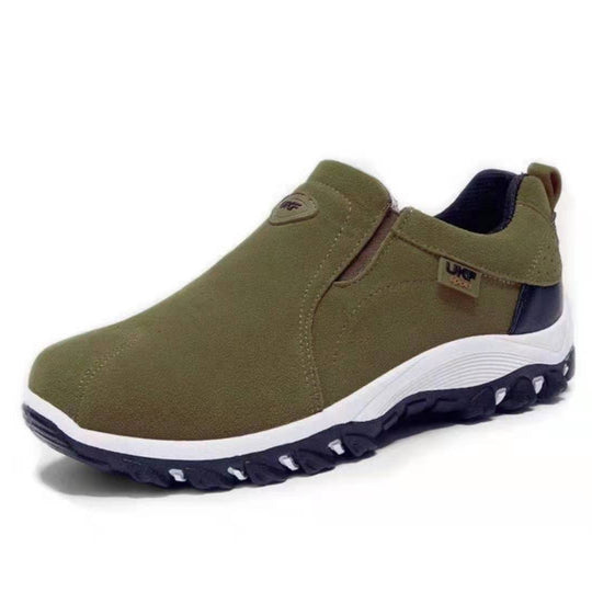 Herren  robuste Slip-On-Sneaker aus Velourslederoptik mit elastischen Einsätzen und profilierter Gummilaufsohle EB