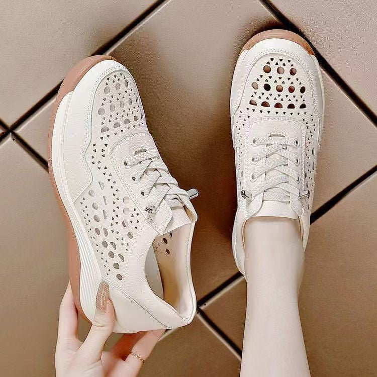 Damen Luftige Sneakers mit modischen Lochmustern und bequemer Dämpfung EB