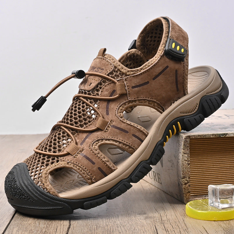 Damen Atmungsaktive Trekking-Sandalen mit stoßdämpfendem Fußbett und verstellbarem Schnellschnürsystem EB