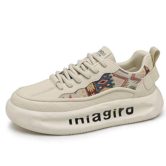 Damen Modische Sneakers mit einzigartigem Mustereinsatz EB