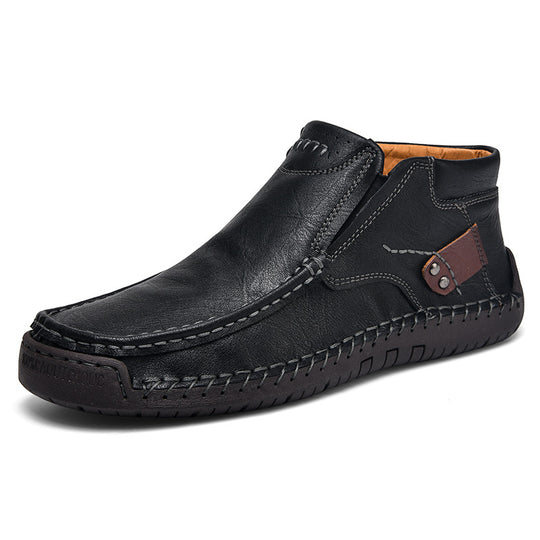 Herren Mokassins aus hochwertigem Leder mit elastischem Einschlupfdesign EB