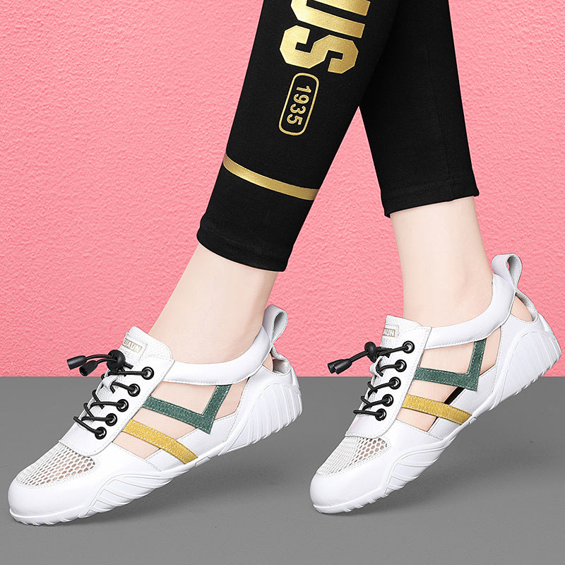 Damen atmungsaktive und sportliche Freizeitsneakers mit flexiblem Sohlendesign EB