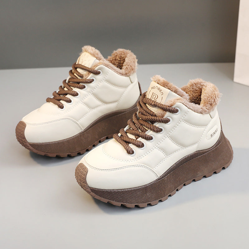 Damen hochgeschnittene Sneakers mit warmem Innenfutter und komfortablem Laufprofil EB