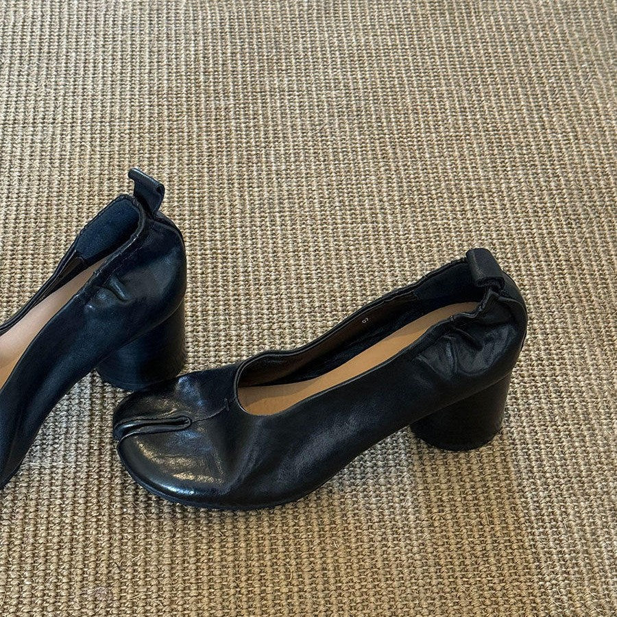 Damen Modische Ballerinas mit elegantem Schnitt und hohem Absatz EB