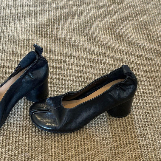 Damen Modische Ballerinas mit elegantem Schnitt und hohem Absatz EB
