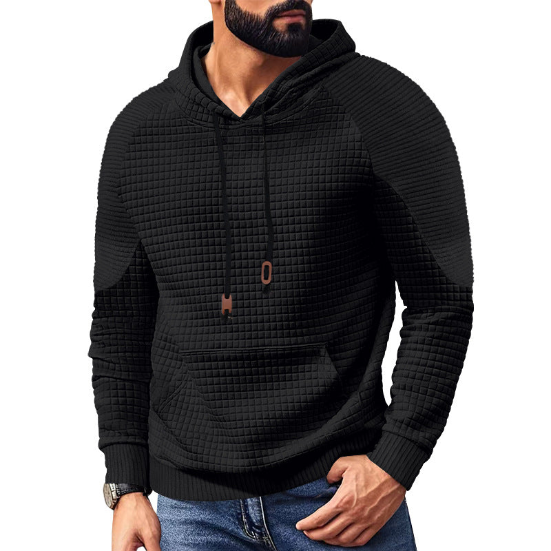 Herren strukturierter Kapuzenpullover mit modernem Design und praktischen Taschen EB