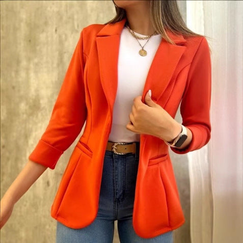 Damen Modischer Blazer mit lässigen Taschen EB