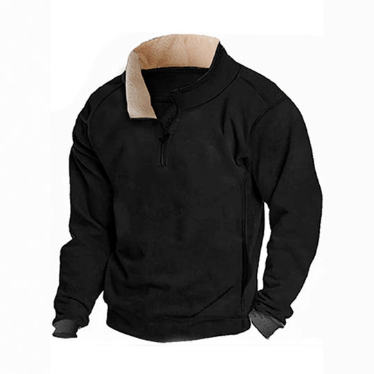 Herren Fleece Sweatshirt mit Stehkragen EB